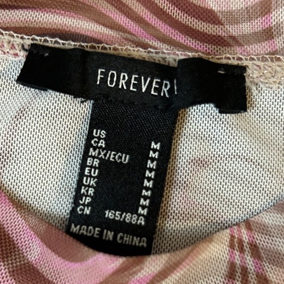 Vintage Y2K Forever 21 Women's Mesh Swirl Tank Size M Indie Sleeze Streetwear - Picture 7 of 7